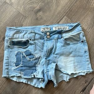 Indigo Rein Distressed Blue Jean Shorts size 11 (Juniors)